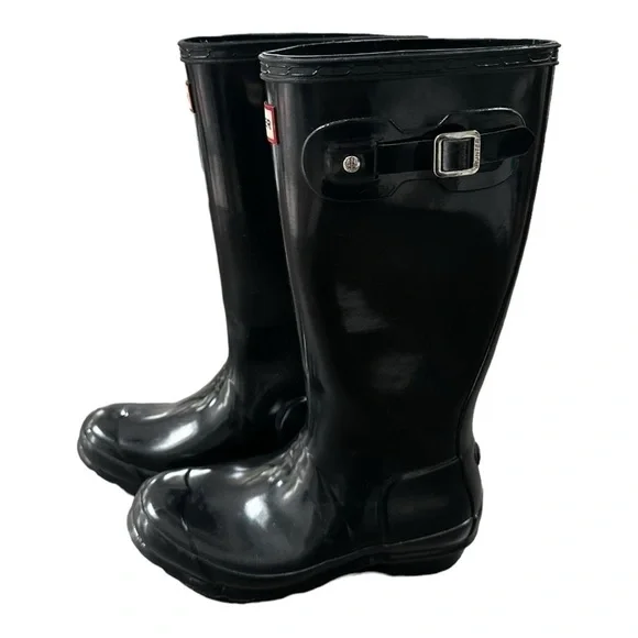 Hunter Original Gloss Black Rain Boot Women’s Size 5 - Picture 8 of 16
